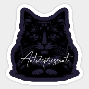 funny cat antidepressant Sticker